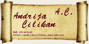 Andrija Cilikan vizit kartica
